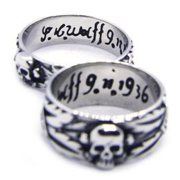 2 uds tamaño de lote 6-13 anillo de calavera fresco Unisex joyería de moda de acero inoxidable 316L diseño Personal Na Skull Ring320s