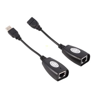 Freeshipping 2pcs / lot USB 2.0 naar RJ45 Ethernet Extension Cable Extender Network Adapter-kabel Wired LAN voor MacBook