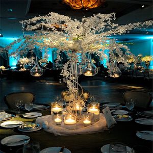 2 pièces/lot mariage superbe arbres centres de table métal acrylique perle route de plomb pour la fête de mariage événement utilisation à la maison