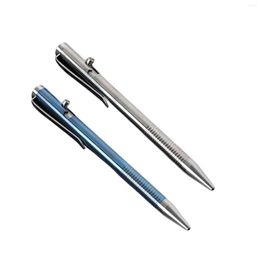 2 Stuks Luxe Bolt Action Pen Titanium Legering G2 Compatibel Rollerball Intrekbare Balpen Office Professional Business