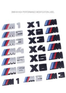 Badges de voiture avec Logo M1 M3 M5 X1M X3M X5M M135i, 2 pièces, marqueur latéral et arrière, autocollant de carrosserie, accessoires de décoration de style automobile pour BMW 1 3 5 G08975554