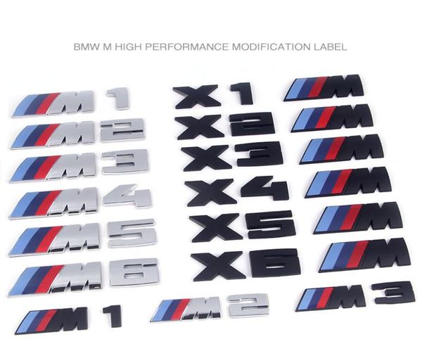 2 uds M1 M3 M5 X1M X3M X5M M135i Logo insignias de coche marcador lateral trasero pegatina para el cuerpo accesorios de decoración de estilo automático para BMW 1 3 5 G07638212