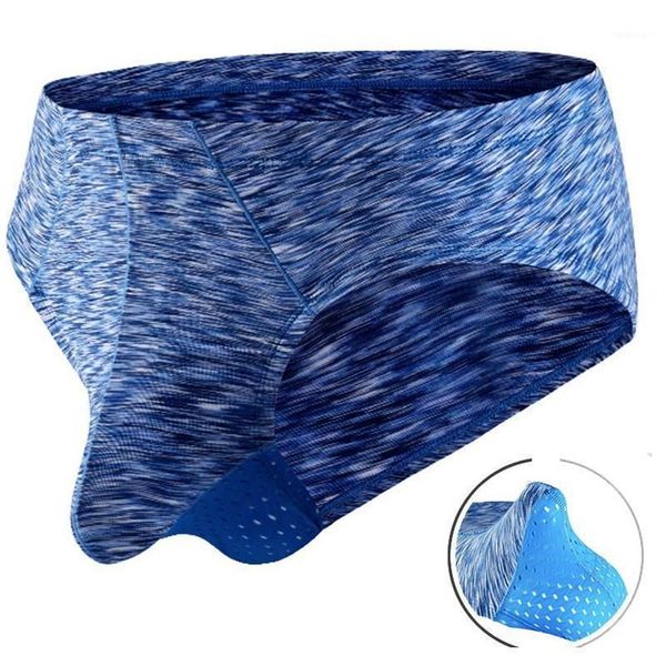 2 pièces slips pour hommes doux sous-vêtements pour hommes Gay homme culotte respirant maille Scrotum sac slips Sexy éléphant pénis poche caleçons290Z