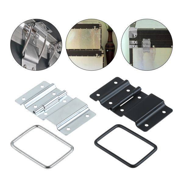 2PCS Metal Flight Base Portes à outils Boîtes à outils Lockers Support Hinge 8 Trou Deccase Alitting Cabinet Copit