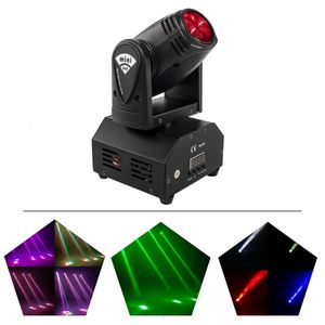 Mini lumière à tête mobile à faisceau 10W RGBW 4 en 1, 2 pièces, pour fête Disco DMX, effet de scène, événement professionnel, Mode sonore, musique Prolight