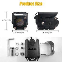 2pcs Motorcycle LED Spotlight Dual color HI/Lámparas de conducción de lente de lente de viga baja para camiones de automóviles SUV UTV 12V 24V