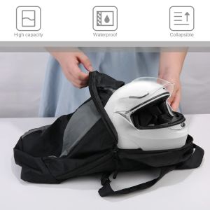 2PCS Motorcycle Travel à bagages Sacs 20-28L Casque de sac à dos Extensible Bagt de moto d'ordinateur portable étanche à grande capacité pour la conduite