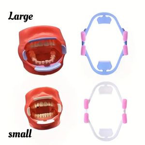 2 шт., открывалка для рта, 3D открывалка для рта для отбеливания зубов, многоразовый аксессуар для втягивания щек для зубов (два размера: большой и маленький)