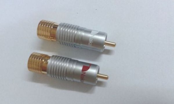 20 pièces Nakamichi pur cuivre plaqué or connecteurs RCA sans soudure