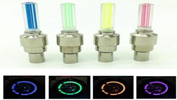 2 uds nuevas luces LED para bicicleta tapas de válvulas de neumáticos accesorios para bicicletas linterna para ciclismo radios lámpara para bicicleta Color azul verde rosa5258547