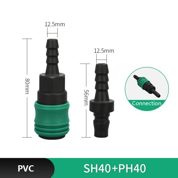 2pcs Nuevo ajuste neumático de PVC Acoplamiento de alta presión Manguera de aire Conector de compresor rápido Rosco neumático acoplamiento rápido
