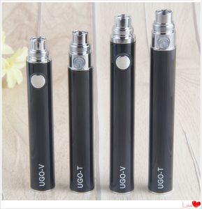 MOQ 2 Stuks Originele UGO V UGOT 510 Draad 650 900 1100 mAh Batterij Ego EVOD Micro USB Passthrough bottom Charge Oplaadbare Vape Pen