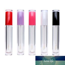 2 stks / pak 5 ml lege lip glanst fles, roze dop DIY plastic lipgloss buis, schoonheid cosmetische verpakking container make-up container