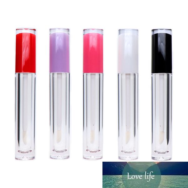 2 pièces/paquet 5 ML bouteille de brillant à lèvres vide, bouchon rose bricolage Tube de brillant à lèvres en plastique, conteneur d'emballage cosmétique de beauté conteneur de maquillage