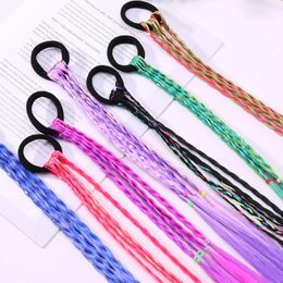 2pcs/Pack New Girls Kids Twist Braid Rope Simple Rubber Band Hair Accessories Kids Wig Rope Hair Braider Tools Head Wear