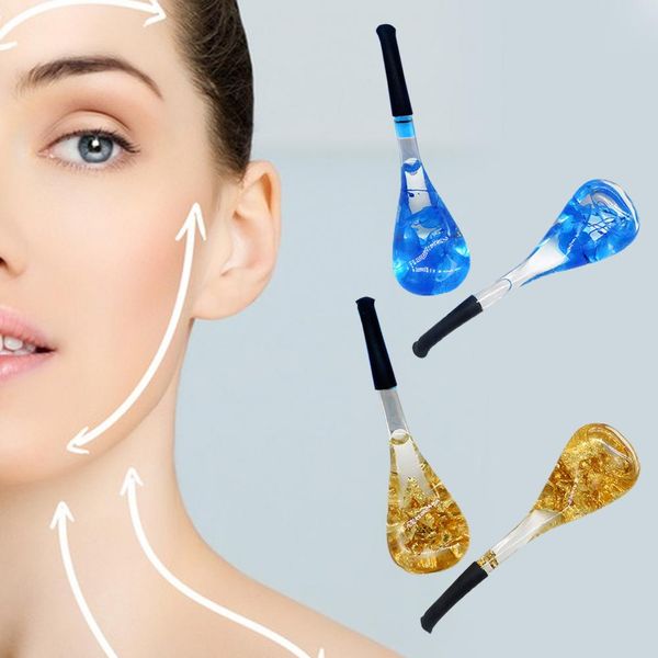 2 piezas/par de globos de hielo de hielo de enfriamiento de la belleza de belleza para el rodillo de masaje para la cara y los ojos belleza hockey sobre hielo cuidado de la piel