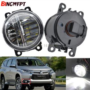 2 unids/par estilo de coche lámparas halógenas de parachoques redondo 55W para Mitsubishi Pajero Sprot LED luz antiniebla H11