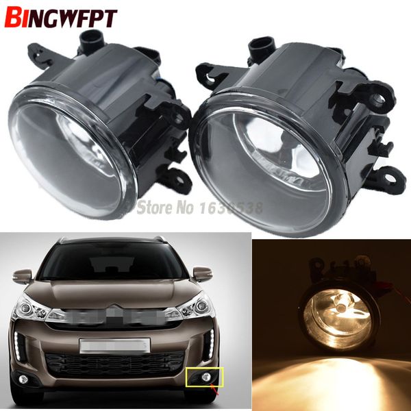 2 unids/par conjunto de lámpara antiniebla luz antiniebla LED superbrillante para Citroen C4 Aircross 2013 2014 2015 2016 luz halógena