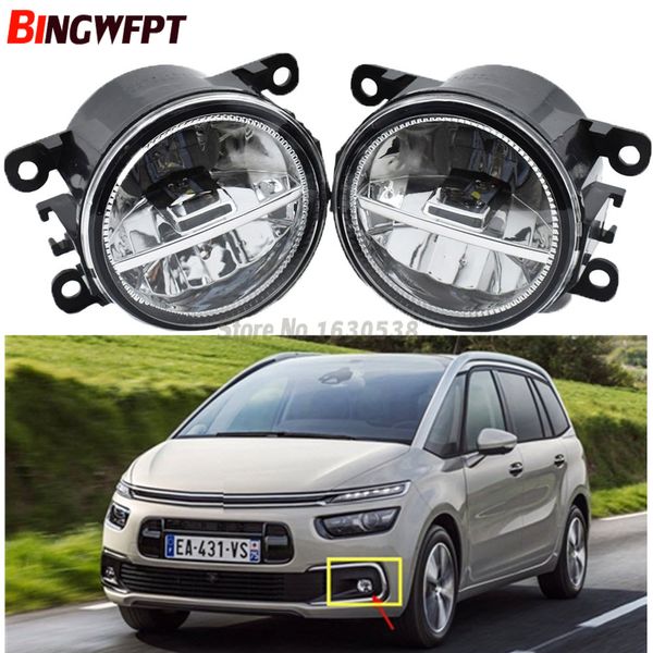 2 unids/par montaje de lámpara antiniebla luz antiniebla LED superbrillante luz halógena 55W para Citroen C4 Picasso/C4 Grand Picasso 2006-2017