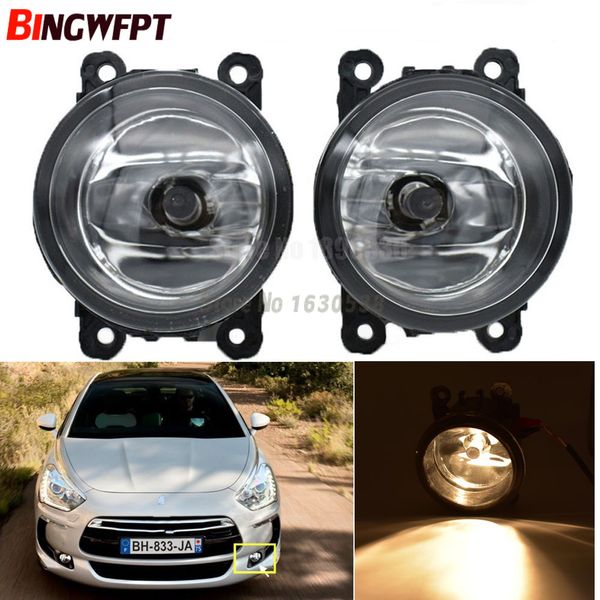 2 unids/par montaje de lámpara antiniebla luz antiniebla LED superbrillante para Citroen DS3 DS4 DS5 2011-2015 luz halógena 55W