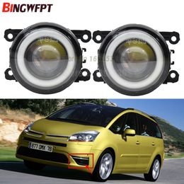 2 pièces/paire (gauche + droite) phares antibrouillard de style voiture Angel Eye LED pour citroën C4 Grand Picasso 2006-2013 pour citroën C4 Cactus 2014 2015 2016