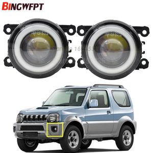 2 stks / paar (links + rechts) Angel Eye Car-Styling Mistlampen LED-verlichting voor Suzuki Jimny FJ Closed Off-Road Vehicle 1998-2014