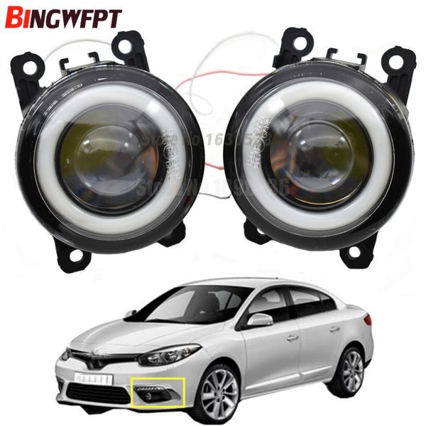 2 unids/par (izquierda + derecha) Angel Eye lámparas antiniebla de estilo de coche luces LED para protector antipolvo para Renault Megane Fluence 2003-2015