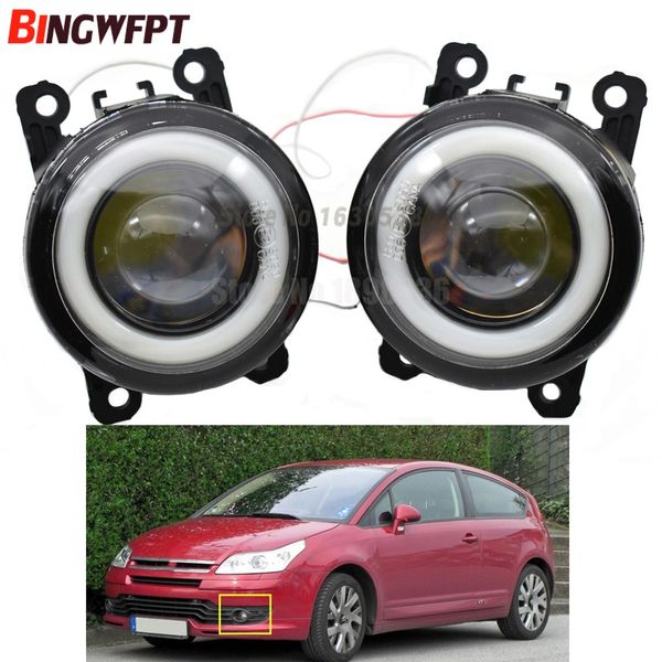 2 pièces/paire (gauche + droite) phares antibrouillard de style voiture Angel Eye LED pour citroën C3 C4 C5 C6 c-crosser Xsara Picasso 1999-2015