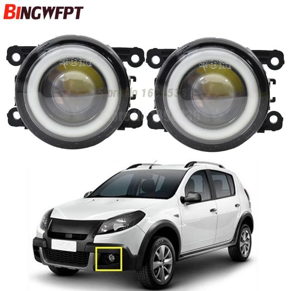 2 unids/par (izquierda + derecha) Angel Eye car-styling faros antiniebla luces LED para Renault MEGANE 2/3/CC Fluence Koleos SANDERO STEPWAY