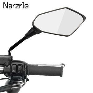 2Pcs/Pair Motorcycle Scooter Motocross Rearview s Electrombile Back Side Convex Mirror 8/10mm Carbon Fiber 1214