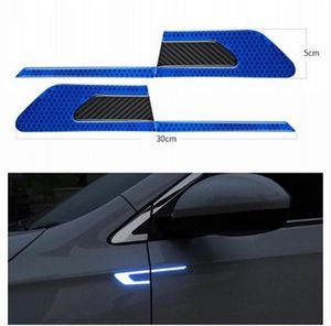 2 Stuks Per Set Auto Reflecterende Waarschuwing Tape Auto Bumper Veiligheid Reflecterende Strips Veilige Reflector Stickers Decals162C1419260