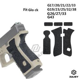 2 pièces poignée pistolet antidérapant Texture caoutchouc Anti-usure Film de protection pour G lock G17 19 20 21 22 23 26 27 33 38 3325430292819