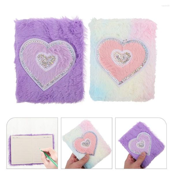 Journal intime en peluche, 2 pièces, à usage quotidien, pour fille, pour écrire et dessiner