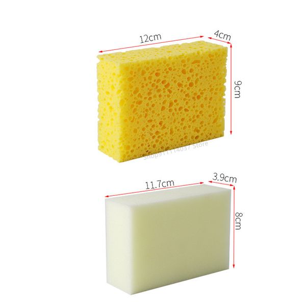 2pcs Pottery Art Sponge Set Yellow Blanc Blanc-Absorbing hydratant carré éponge DIY Réparation de céramique