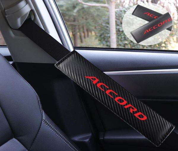 2 pièces en cuir PU ceinture de sécurité de voiture épaulière pour Honda ACCORD mode ceinture de sécurité couvre ceinture de sécurité Cover6016762