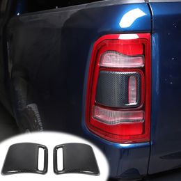 2 stks Achter Achterlicht Lamp Cover DCoration Bezels voor Dodge RAM 1500 18+ Koolstofvezel