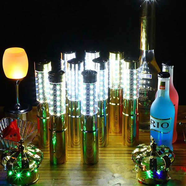 Bastón estroboscópico LED recargable para botella de champán, vino, barra de luz intermitente para KTV Bar, decoraciones DIY para fiesta de bodas y cumpleaños