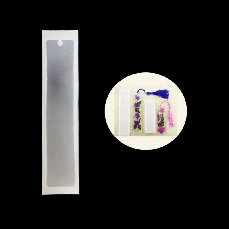 2 -stcs rechthoek siliconen bladwijzer vormt epoxy hars sieraden siliconen mallen kit