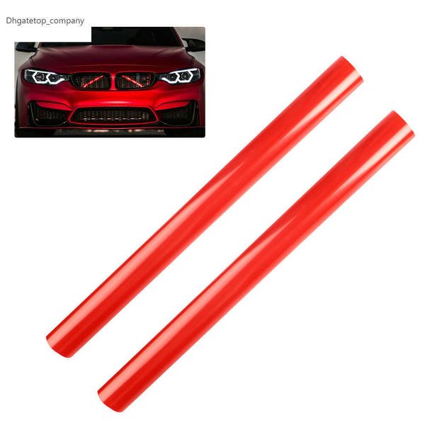 Bande de garniture de calandre avant de voiture rouge, 2 pièces, barre de décoration en V pour BMW E60 série 1 2 3 4, bandes de garniture de calandre avant