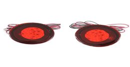 Ampoules LED à lentille rouge, 2 pièces, avertissement de style de voiture, réflecteur de pare-chocs arrière, feu de Stop, feu antibrouillard pour Nissan Qashqai2165323