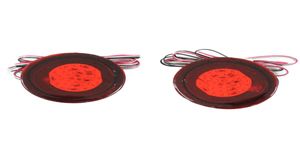 2 uds bombillas LED de lente roja estilo de coche advertencia Reflector de parachoques trasero luz de freno lámpara antiniebla de parada para Nissan Qashqai2165323
