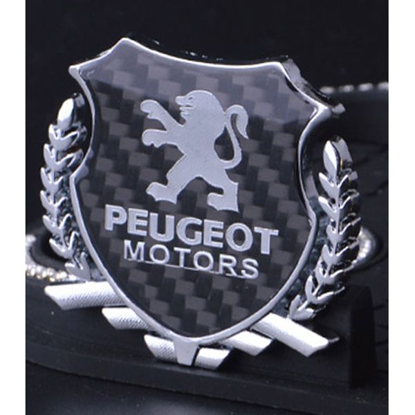 2 pièces raffinement logo 3D emblème insigne graphique autocollant de voiture PEUGEOT302S