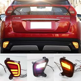 Reflector para Mitsubishi Eclipse Cross 2017 2018 2019 2020, luz LED para parachoques trasero, luz antiniebla, freno, señal de giro, luz inversa 237h, 2 uds.