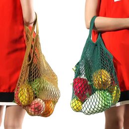 2 pièces sacs d'épicerie de fruits et légumes réutilisables sac de rangement pour la cuisine sac de rangement en maille sacs à provisions portables sacs à poignée fourre-tout 240125