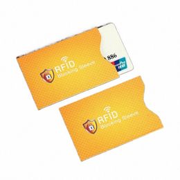 2 stks Veiligheid Anti Diefstal Reader RFID Blokkeren Mouw Bescherm Creditcards Case Cover Aluminium Gecoat Papier ID Bank kaarthouder o6FG #