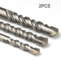 2PCS SDS Plus Drill Bit Set Electric Hammer Bits Drill Bits Saw Forage pour le forage de brique en béton en granit