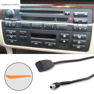 2 unids/set 3,5mm coche AUX en adaptador de interfaz de entrada para BMW E39 E53 X5 E46 MP3 Radio Cable receptor accesorios de repuesto