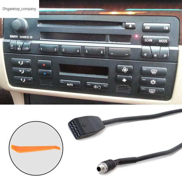 2pcs / set 3 5mm adaptateur d'interface d'entrée AUX de voiture pour BMW E39 E53 X5 E46 MP3 récepteur de câble radio accessoires de remplacement3110