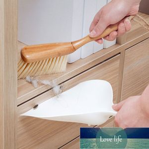 2 stks / set Bamboe Handvat Mini Bezems Schop Desktop Sweep Handheld Reinigingsborstel Huishoudelijke Small Broom Duspan Plank Top Cleaner Factory Prijs Expert Design Quality