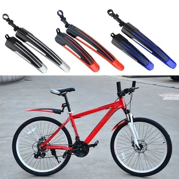 2 piezas/set Bicycle Mudguard Montain Road Bike Fenders Guardias de barro de la bicicleta alas de guardabarros para bicicletas delanteros delanteros
